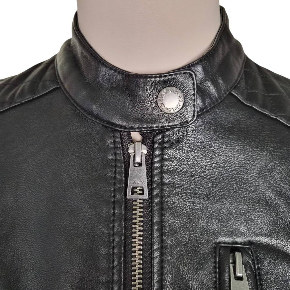 Levi's Women's Faux Leather Motocross Racer Jacket - XSmall New Without Tag - Picture 9 of 13